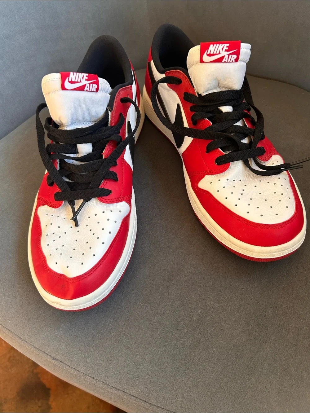 Air Jordan 1 Retro Low Chicago OG 705329-600 Men's Sz 12